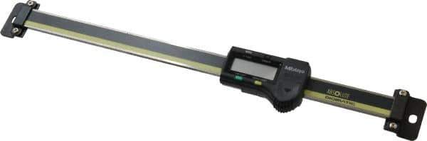 Mitutoyo - 0 to 8 Inch, 0.01mm Resolution Horizontal Electronic Linear Scale - 0.001 Inch Accuracy, Data Output, SR44 Battery - USA Tool & Supply