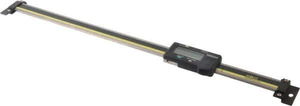 Mitutoyo - 0 to 12 Inch, 0.01mm Resolution Horizontal Electronic Linear Scale - 0.002 Inch Accuracy, Data Output, SR44 Battery - USA Tool & Supply