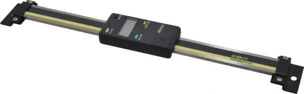 Mitutoyo - 0 to 6 Inch, 0.01mm Resolution Vertical Electronic Linear Scale - 0.001 Inch Accuracy, Data Output, SR44 Battery - USA Tool & Supply