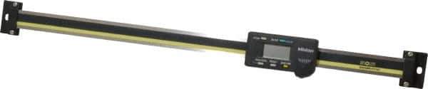 Mitutoyo - 0 to 12 Inch, 0.01mm Resolution Horizontal Electronic Linear Scale - 0.002 Inch Accuracy, Data Output, SR44 Battery - USA Tool & Supply