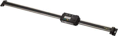 Mitutoyo - 0 to 18 Inch, 0.01mm Resolution Horizontal Electronic Linear Scale - 0.002 Inch Accuracy, Data Output, SR44 Battery - USA Tool & Supply