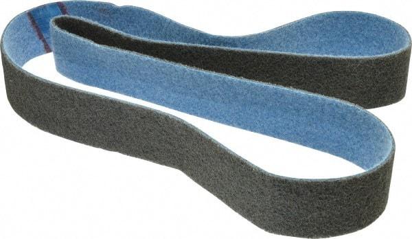 Brite Star - 2" Wide x 60" OAL, Aluminum Oxide Abrasive Belt - Aluminum Oxide, Very Fine, Nonwoven, Series SC-LS - USA Tool & Supply