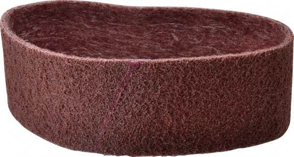 Brite Star - 3" Wide x 24" OAL, Aluminum Oxide Abrasive Belt - Aluminum Oxide, Medium, Nonwoven, Series SC-BS - USA Tool & Supply