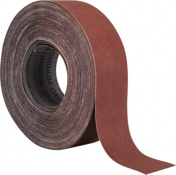 Tru-Maxx - 2" x 50 Yd 500 Grit Aluminum Oxide Cloth Roll - Super Fine Grade, J Weighted Backing - USA Tool & Supply