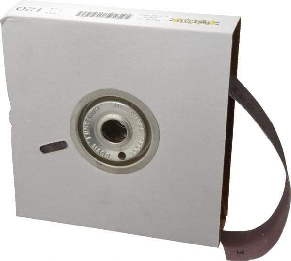 Tru-Maxx - 2" x 50 Yd 120 Grit Aluminum Oxide Cloth Roll - Fine Grade, J Weighted Backing - USA Tool & Supply