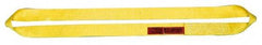 Lift-All - 10' Long x 1" Wide, 2,400 Lb Vertical Capacity, 1 Ply, Nylon Web Sling - 1,900 Lb Choker Capacity, Yellow - USA Tool & Supply