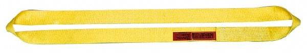 Lift-All - 7' Long x 2" Wide, 4,800 Lb Vertical Capacity, 1 Ply, Nylon Web Sling - 3,800 Lb Choker Capacity, Yellow - USA Tool & Supply