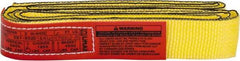 Lift-All - 6' Long x 2" Wide, 2,400 Lb Vertical Capacity, 1 Ply, Nylon Endless Web Sling - 1,900 Lb Choker Capacity, Yellow - USA Tool & Supply