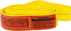 Lift-All - 7' Long x 2" Wide, 4,800 Lb Vertical Capacity, 2 Ply, Nylon Web Sling - 3,800 Lb Choker Capacity, Yellow - USA Tool & Supply