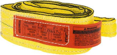 Lift-All - 5' Long x 3" Wide, 6,600 Lb Vertical Capacity, 2 Ply, Nylon Web Sling - 5,200 Lb Choker Capacity, Yellow - USA Tool & Supply