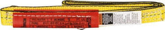 Lift-All - 3' Long x 1" Wide, 2,400 Lb Vertical Capacity, 1 Ply, Nylon Web Sling - 1,900 Lb Choker Capacity, Yellow - USA Tool & Supply