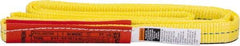 Lift-All - 5' Long x 1" Wide, 2,400 Lb Vertical Capacity, 1 Ply, Polyester Web Sling - 1,900 Lb Choker Capacity, Yellow - USA Tool & Supply