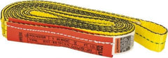 Lift-All - 8' Long x 1" Wide, 2,400 Lb Vertical Capacity, 1 Ply, Nylon Web Sling - 1,900 Lb Choker Capacity, Yellow - USA Tool & Supply