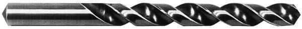 Interstate - Letter J 140° High Speed Steel Jobber Drill - Bright Finish, Right Hand Cut, Spiral Flute, Straight Shank, 4-1/8" OAL, Standard Point - USA Tool & Supply