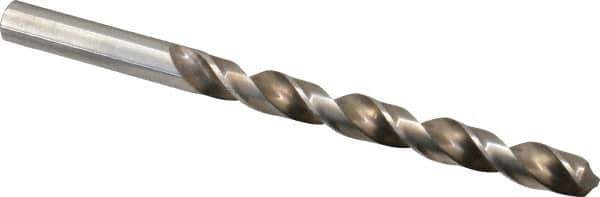 Interstate - 21/64" 140° High Speed Steel Jobber Drill - Bright Finish, Right Hand Cut, Spiral Flute, Straight Shank, 4-5/8" OAL, Standard Point - USA Tool & Supply
