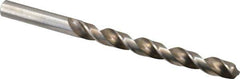 Interstate - 21/64" 140° High Speed Steel Jobber Drill - Bright Finish, Right Hand Cut, Spiral Flute, Straight Shank, 4-5/8" OAL, Standard Point - USA Tool & Supply