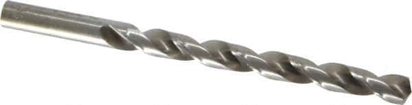 Interstate - Letter Q 140° High Speed Steel Jobber Drill - Bright Finish, Right Hand Cut, Spiral Flute, Straight Shank, 4-3/4" OAL, Standard Point - USA Tool & Supply