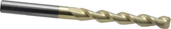 Accupro - 5/16", 2-1/8" LOC, 5/16" Shank Diam, 4" OAL, 2 Flute, Solid Carbide Square End Mill - Single End, ZrN Finish, Spiral Flute, 45° Helix, Centercutting, Right Hand Cut, Right Hand Flute - USA Tool & Supply