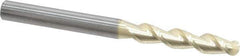 Accupro - 1/4" Diam, 1-1/4" LOC, 2 Flute Solid Carbide Ball End Mill - ZrN Finish, Single End, 3" OAL, 1/4" Shank Diam, Spiral Flute - USA Tool & Supply