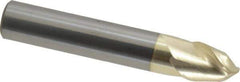 Accupro - 1/2" Diam, 5/8" LOC, 2 Flute Solid Carbide Ball End Mill - ZrN Finish, Single End, 3" OAL, 1/2" Shank Diam, Spiral Flute - USA Tool & Supply