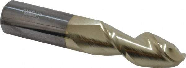 Accupro - 5/8" Diam, 1-5/8" LOC, 2 Flute Solid Carbide Ball End Mill - ZrN Finish, Single End, 3-1/2" OAL, 5/8" Shank Diam, Spiral Flute - USA Tool & Supply