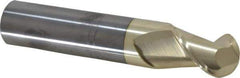 Accupro - 3/4" Diam, 1" LOC, 2 Flute Solid Carbide Ball End Mill - ZrN Finish, Single End, 4" OAL, 3/4" Shank Diam, Spiral Flute - USA Tool & Supply
