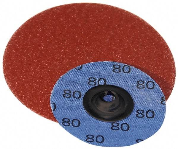 Superior Abrasives - 2" Disc Diam, 60 Grit, Aluminum Oxide Quick Change Disc - Type S Attaching System, Coated, Medium Grade - USA Tool & Supply