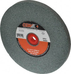 Camel Grinding Wheels - 60 Grit Silicon Carbide Bench & Pedestal Grinding Wheel - 6" Diam x 1" Hole x 1/2" Thick, 4456 Max RPM, I Hardness, Medium Grade , Vitrified Bond - USA Tool & Supply