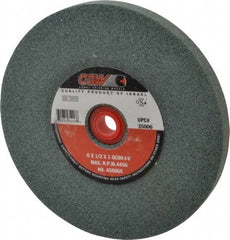 Camel Grinding Wheels - 80 Grit Silicon Carbide Bench & Pedestal Grinding Wheel - 6" Diam x 1" Hole x 1/2" Thick, 4456 Max RPM, I Hardness, Medium Grade , Vitrified Bond - USA Tool & Supply