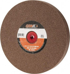 Camel Grinding Wheels - 60 Grit Aluminum Oxide Bench & Pedestal Grinding Wheel - 8" Diam x 1-1/4" Hole x 1" Thick, 3600 Max RPM, M Hardness, Medium Grade , Vitrified Bond - USA Tool & Supply