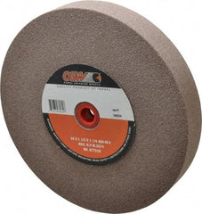 Camel Grinding Wheels - 60 Grit Aluminum Oxide Bench & Pedestal Grinding Wheel - 10" Diam x 1-1/4" Hole x 1-1/2" Thick, 2483 Max RPM, M Hardness, Medium Grade , Vitrified Bond - USA Tool & Supply