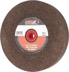 Camel Grinding Wheels - 46 Grit Aluminum Oxide Bench & Pedestal Grinding Wheel - 6" Diam x 1" Hole x 1" Thick, 4456 Max RPM, M Hardness, Coarse Grade , Vitrified Bond - USA Tool & Supply