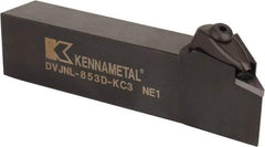 Kennametal - DVJN, Left Hand Cut, 3° Lead Angle, 1-1/4" Shank Height x 1" Shank Width, Negative Rake Indexable Turning Toolholder - 6" OAL, VN..33. Insert Compatibility, Series Kenclamp - USA Tool & Supply
