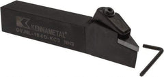 Kennametal - DVJN, Left Hand Cut, 3° Lead Angle, 1" Shank Height x 1" Shank Width, Negative Rake Indexable Turning Toolholder - 6" OAL, VN.. Insert Compatibility, Series Kenclamp - USA Tool & Supply