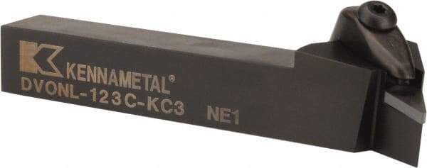Kennametal - DVON, Left Hand Cut, 17.5° Lead Angle, 3/4" Shank Height x 3/4" Shank Width, Negative Rake Indexable Turning Toolholder - 5" OAL, VN..33. Insert Compatibility, Series Kenclamp - USA Tool & Supply