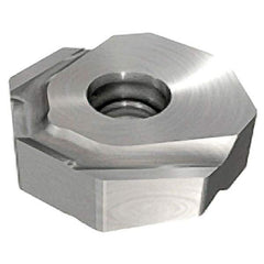 Iscar - ONHU0806 Grade IC4100 Carbide Milling Insert - TiCN/Al2O3/TiN Finish, 0.2362" Thick, 0.7992" Inscribed Circle, 0.5mm Corner Radius - USA Tool & Supply