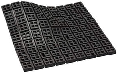 Mason Ind. - 4" Long x 4" Wide x 3/4" Thick, Neoprene, Machinery Leveling Pad & Mat - 720 Lb Max Load, Black - USA Tool & Supply