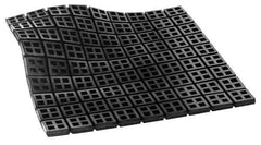 Mason Ind. - 18" Long x 18" Wide x 3/8" Thick, Rubber, Machinery Leveling Pad & Mat - 14,580 Lb Max Load, Black - USA Tool & Supply
