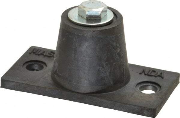 Mason Ind. - 5/16-18 Bolt Thread, 3-3/16" Long x 1-5/8" Wide x 1-1/2" High Stud Mount Leveling Pad & Mount - 75 Max Lb Capacity, 1-1/4" Base Diam - USA Tool & Supply