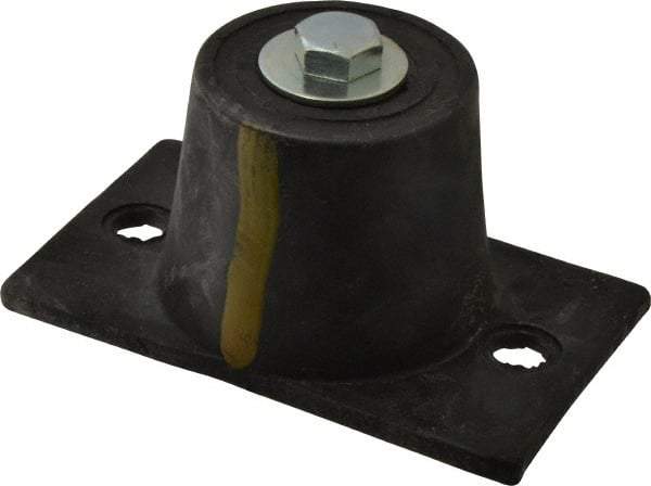 Mason Ind. - 1/2-13 Bolt Thread, 5-1/2" Long x 3-5/16" Wide x 2-3/4" High Stud Mount Leveling Pad & Mount - 1,100 Max Lb Capacity, 2-9/16" Base Diam - USA Tool & Supply