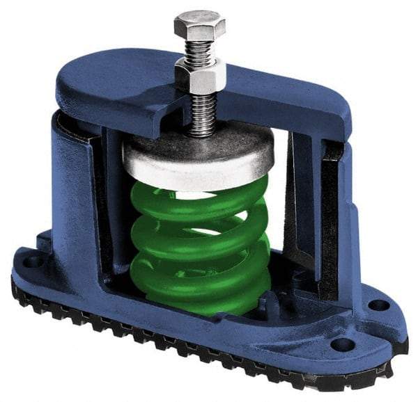 Mason Ind. - 3/8 x 4 Bolt Thread, 4" Long x 2-1/8" Wide x 4-1/2" High Stud Mount Leveling Pad & Mount - 75 Max Lb Capacity - USA Tool & Supply