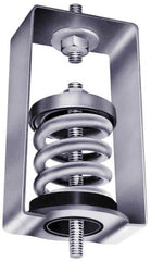 Mason Ind. - 200 Lb Capacity, 1" Deflection, HS-A, Vibration Control Hanger - 2-3/4" Long x 3-3/4" Wide x 5-3/4" High, 5/8" Max Rod Diam, 4" Lower Rod Penetration, Black - USA Tool & Supply