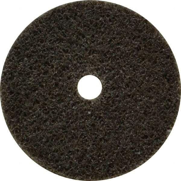 3M - 1-1/2" Diam, 1/8" Face Width, 3/16" Center Hole, Medium Grade, Aluminum Oxide Deburring Wheel - Unitized, Hard Density 6 Grade, 30,100 RPM - USA Tool & Supply