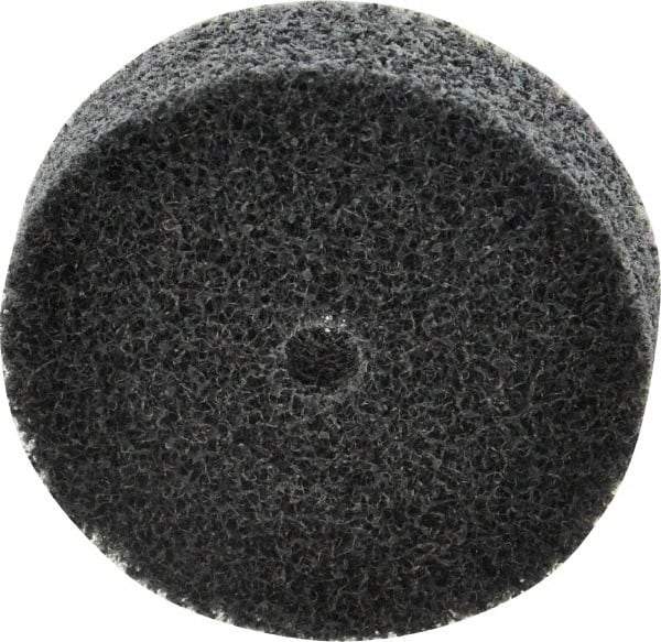 3M - 2" Diam, 1/2" Face Width, 1/4" Center Hole, Fine Grade, Silicon Carbide Deburring Wheel - Unitized, Soft Density 2 Grade, 16,100 RPM - USA Tool & Supply