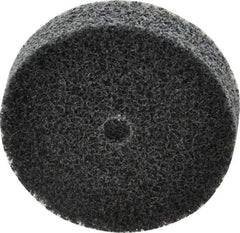 3M - 2" Diam, 1/2" Face Width, 1/4" Center Hole, Fine Grade, Silicon Carbide Deburring Wheel - Unitized, Soft Density 2 Grade, 16,100 RPM - USA Tool & Supply