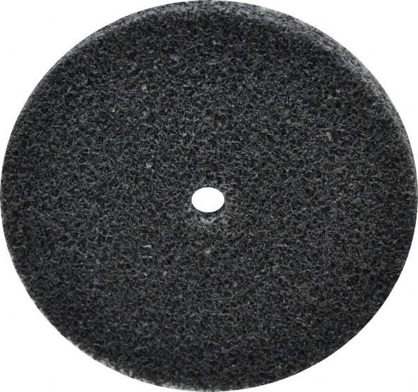 3M - 3" Diam, 1/4" Face Width, 1/4" Center Hole, Fine Grade, Silicon Carbide Deburring Wheel - Unitized, Soft Density 2 Grade, 12,100 RPM - USA Tool & Supply