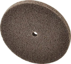 3M - 3" Diam, 1/4" Center Hole, Medium Grade, Aluminum Oxide Deburring Wheel - Unitized, Density 6 Hard, 18,100 RPM - USA Tool & Supply