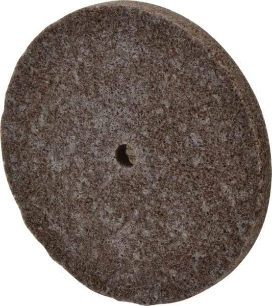 3M - 3" Diam, 1/4" Face Width, 1/4" Center Hole, Medium Grade, Aluminum Oxide Deburring Wheel - Unitized, Hard Density 8 Grade, 18,100 RPM - USA Tool & Supply