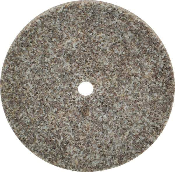 3M - 3" Diam, 1/4" Face Width, 1/4" Center Hole, Coarse Grade, Aluminum Oxide Deburring Wheel - Unitized, Hard Density 8 Grade, 18,100 RPM - USA Tool & Supply