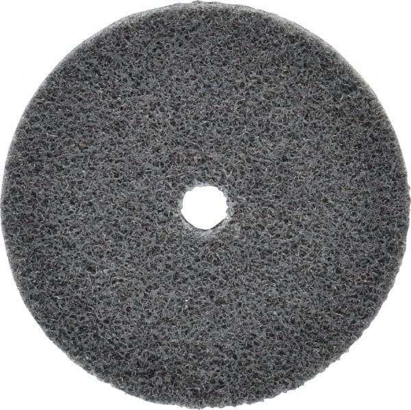 3M - 3" Diam, 1/4" Face Width, 3/8" Center Hole, Fine Grade, Silicon Carbide Deburring Wheel - Unitized, Soft Density 2 Grade, 12,100 RPM - USA Tool & Supply